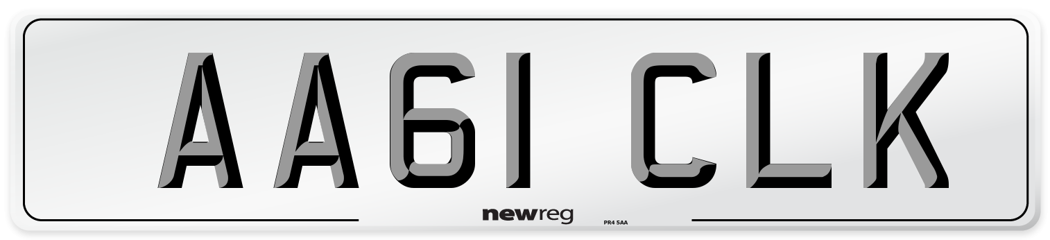 AA61 CLK Number Plate from New Reg